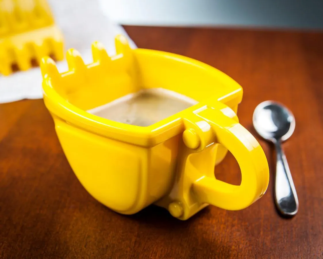 Die Baggertasse in Aktion