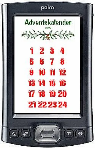 Es muss nicht immer Schokolade sein - Virtueller Adventskalender für Palm und Pocket PC Bild: Es muss nicht immer Schokolade sein - Virtueller Adventskalender für Palm und Pocket PC