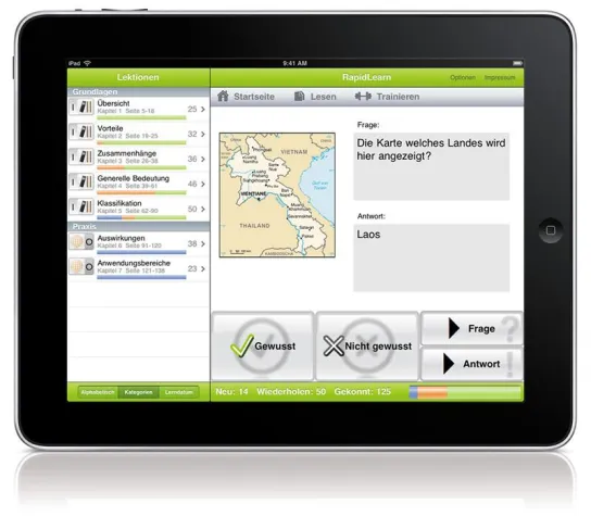 RapidLearn für Verlage: Fachinhalte einfach auf iPhone und iPad bringen Bild: RapidLearn für Verlage: Fachinhalte einfach auf iPhone und iPad bringen