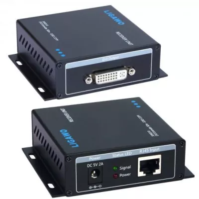 Bild: Große Distanzen überwinden mit dem neuen Ligawo DVI Extender über Netzwerkkabel bis 50m