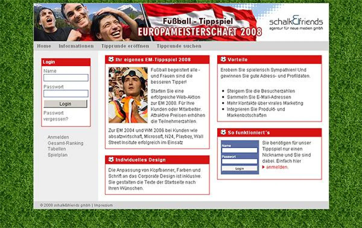 Fußball-Tippspiel: die Web-Aktion für den kommenden Fußball-Sommer