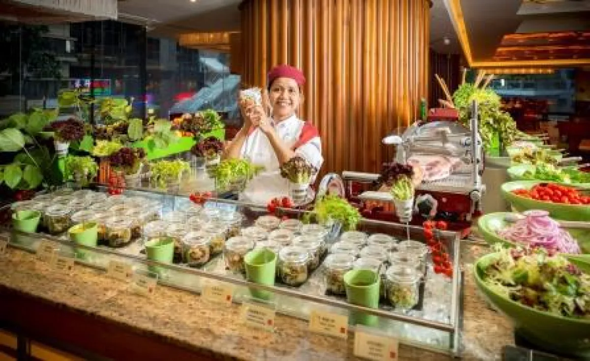 Salatstation im Kowloon Shangri-La Hong Kong