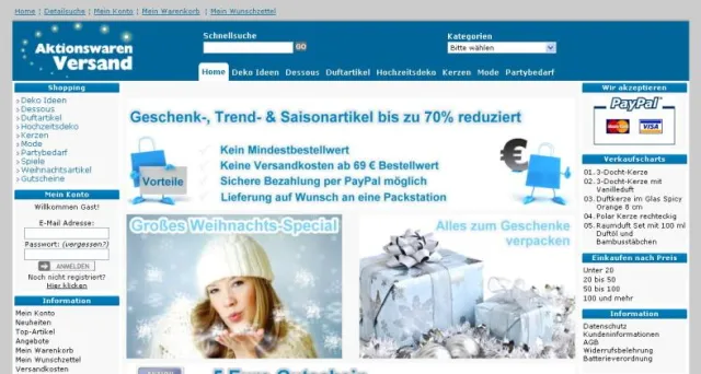 Bild: Aktionswarenversand.de bietet ausgewählte Sonderposten nun auch über das Internet an