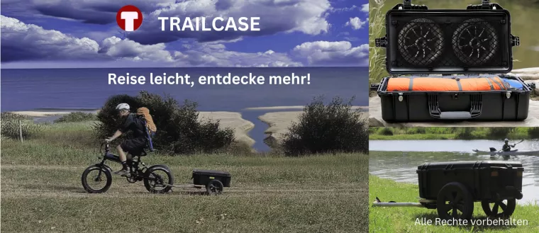 Bild: Revolutionärer Fahrradanhänger: Trailcase – Reisekoffer wird zum Fahrradanhänger