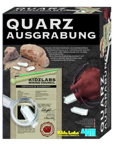 Bild: Ausgrabungssets von 4M vermitteln spielerisch Wissen über Minerale und Kristalle