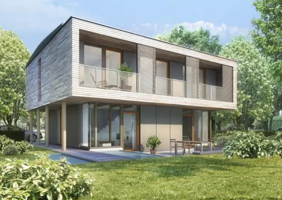 Bild: 1. Mai 2010: Die Südhausbau-Gruppe eröffnet direkt vor den Toren Berlins ein weiteres ökologisches Musterhaus