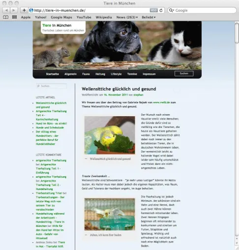 Bild: Tierportal erobert Spitzenplätze auf Google