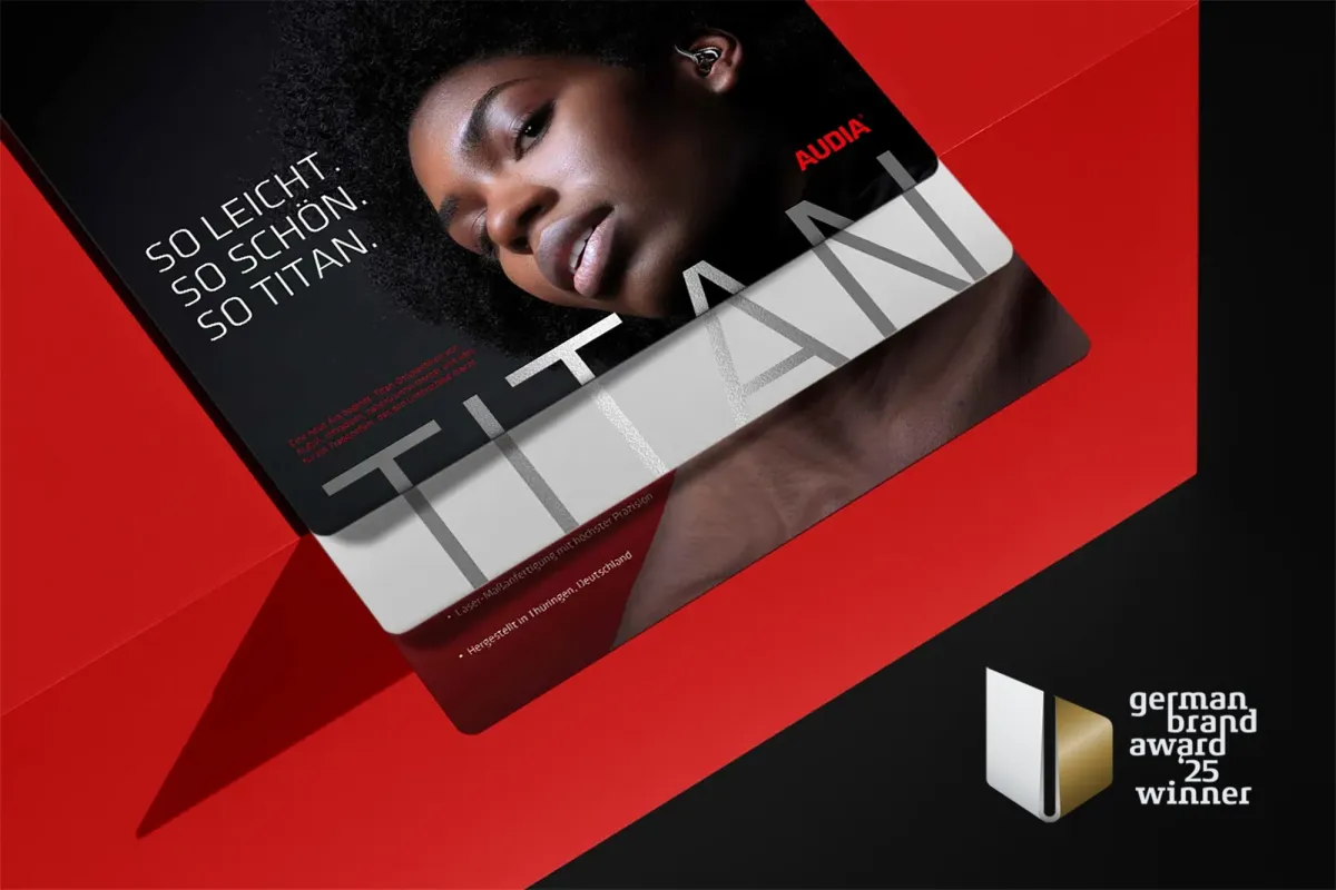 German Brand Award Winner 2025 - DCA Brand Identity / AUDIA, mit „Titan – It’s an Attitude“. (© DCA Brand Identity)