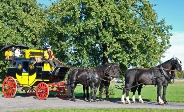 Bild: "Hoch auf dem gelben Wagen" - Drei-Tages-Reise mit der Postkutsche im Remstal bei Stuttgart
