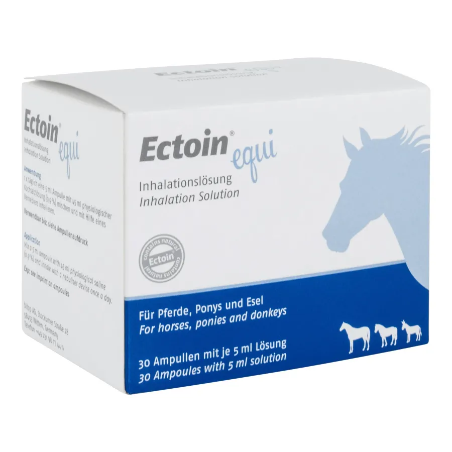 Ectoin® equi - ein vielversprechender Inhalationszusatz für Pferde.
