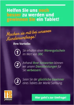 Bild: Umfrage über den Einsatz von Bürodruckern – Samsung-Tablet zu gewinnen