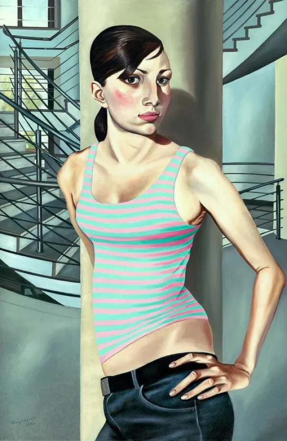 An der Treppe. Öl auf Leinwand. 2006. 100 x 150 cm