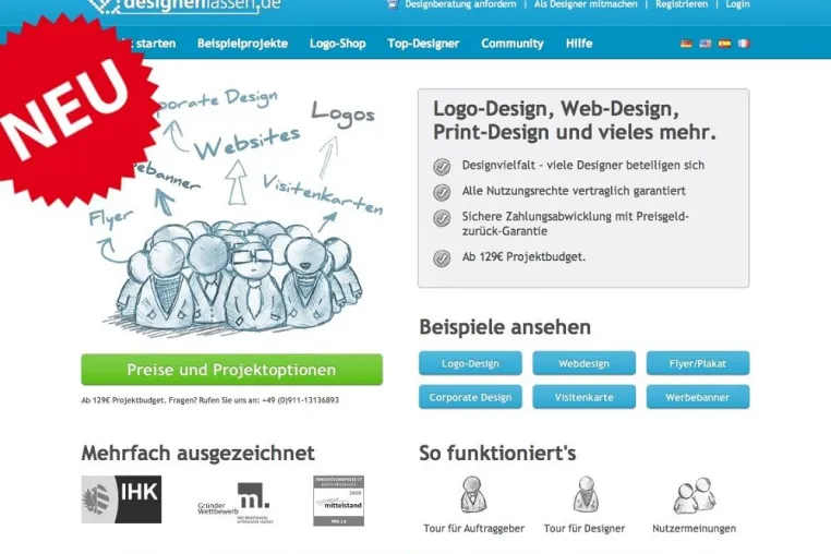 Funktionserweiterungen und Relaunch bei designenlassen.de Bild: Funktionserweiterungen und Relaunch bei designenlassen.de