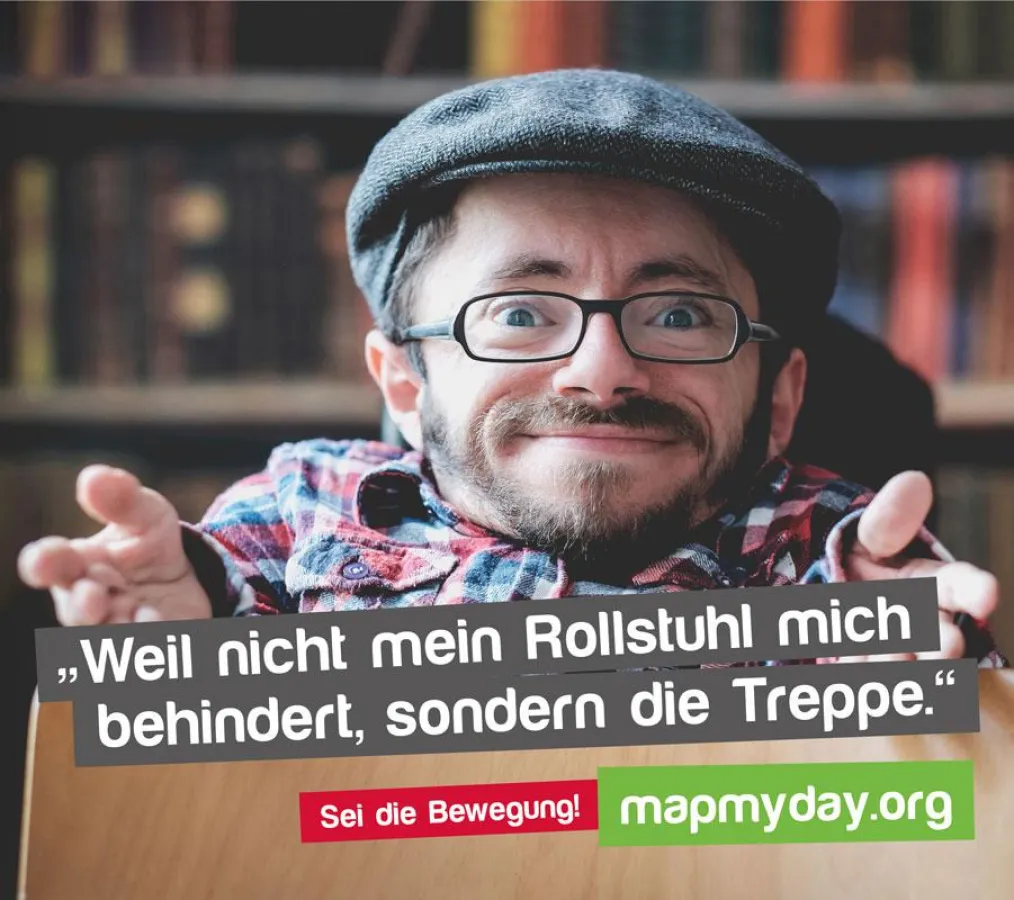 Aktivist und Wheelmap.org Erfinder, Raúl Krauthausen, hat die Kampagne