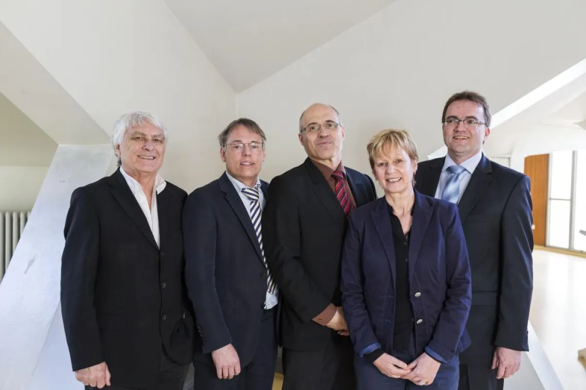 V.l.n.r.: Prof. Dr. Gerd Glaeske. Dr. Markus Frick, Prof. Dr. Wolfram Mittelmeier, Maria Klein-Schme