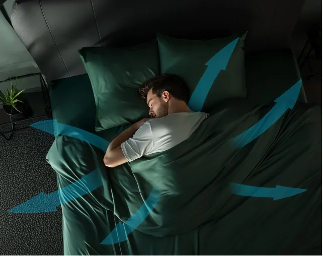 Kühl durch die Nacht: Wie Lyocell-Bettwäsche Schwitzen im Schlaf reduziert Bild: Kühl durch die Nacht: Wie Lyocell-Bettwäsche Schwitzen im Schlaf reduziert