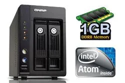 QNAP TS-239 Pro Turbo 2-bay NAS System mit iSCSI Unterstützung Bild: QNAP TS-239 Pro Turbo 2-bay NAS System mit iSCSI Unterstützung