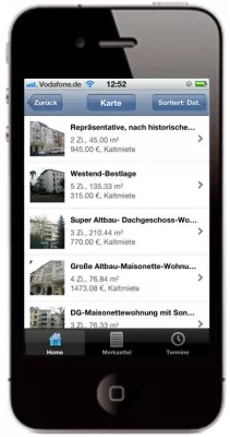 Bild: iPhone App für Makler