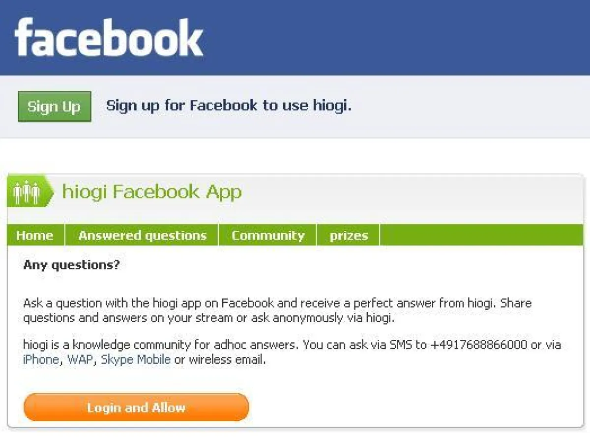 Facebook-App für Unternehmen