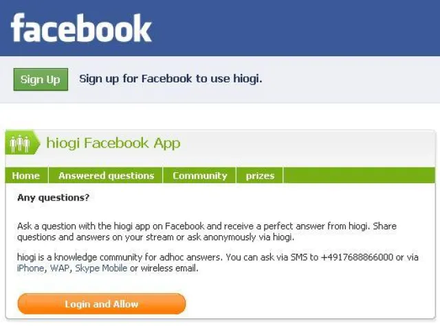 Bild: Kundendialog via Social Media: hiogi integriert Facebook-Applikation in Service-Communities