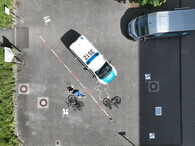 Bild: Unfallrekonstruktion der Zukunft – Uni Koblenz entwickelt innovative Verfahren mit Polizeiunterstützung