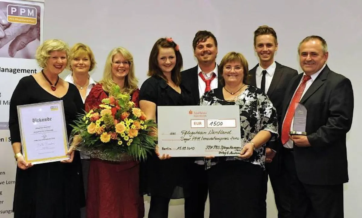 Gewinner des PPM Innovationspreises 2010, das Pflegeteam Wentland aus Rheinbach