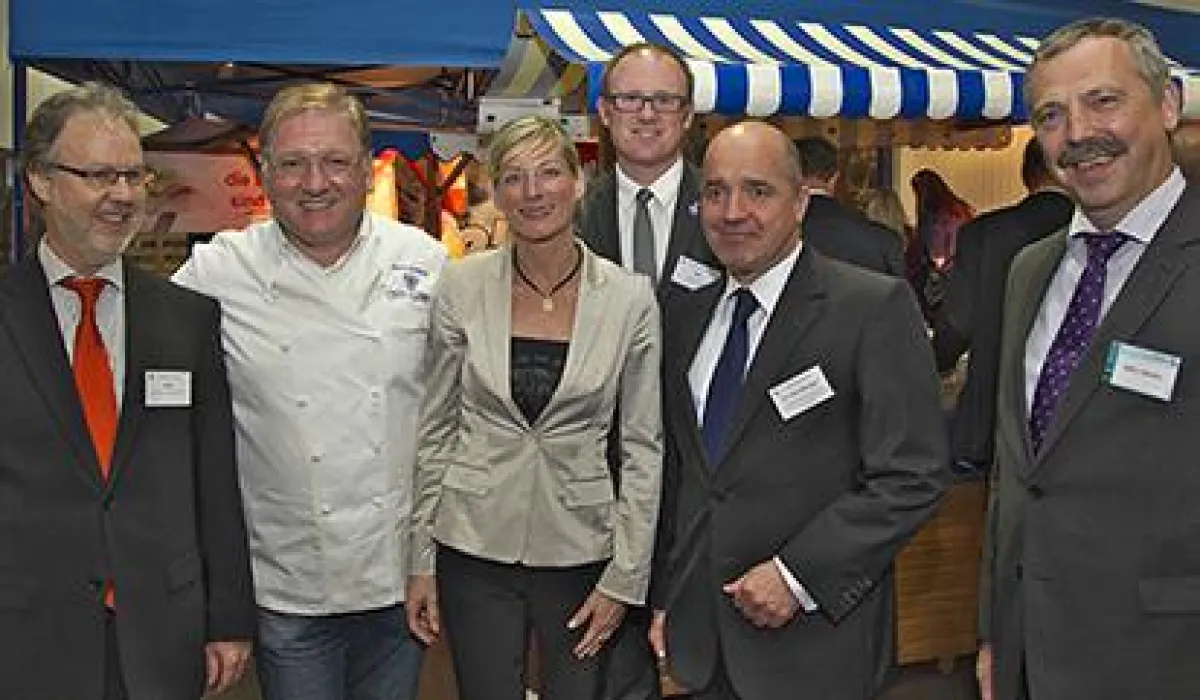 Peter Joppa, Frank und Christine Schwarz, Sören Link, Stefan Dietzfelbinger und Ralf Meurer (v. l.)