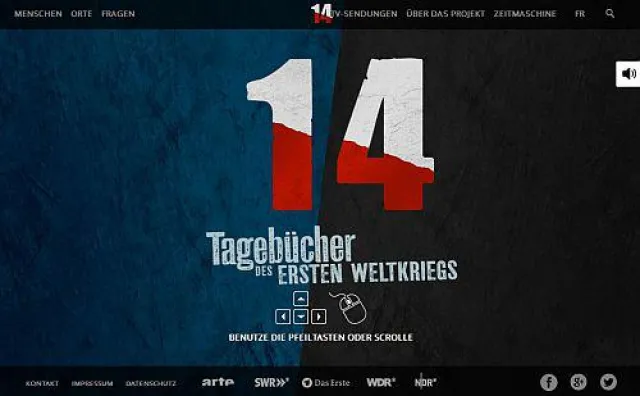 Bild: Netzbewegung realisiert das Webspecial zum TV-Projekt „14 – Tagebücher des Ersten Weltkriegs“