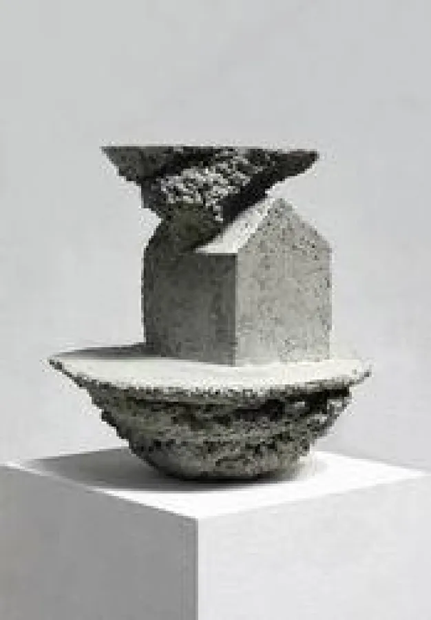 Wolkenheim, 2006, Betonunikatguss, 31 x 30 x 30 cm