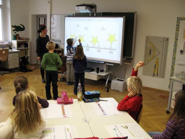 Bild: Grundschule 2.0: S.D.L. Süddeutsche Leasing AG spendiert Grundschule ein interaktives Whiteboard