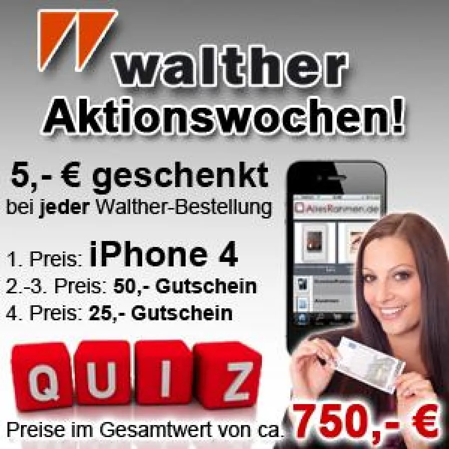 iPhone 4 in den Walther Aktionswochen bei AllesRahmen.de gewinnen