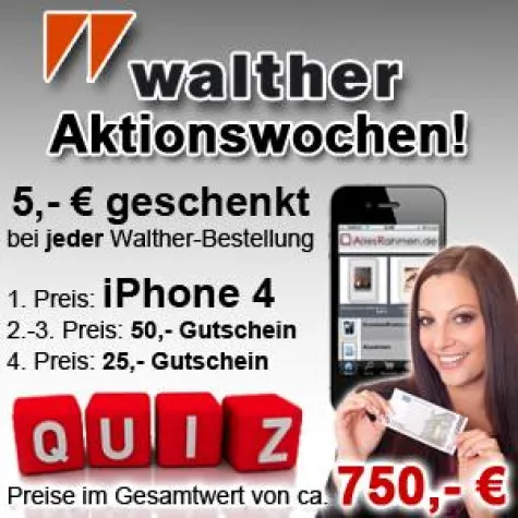 Bild: Walther-Aktionswochen: Mit AllesRahmen ein iPhone4 gewinnen