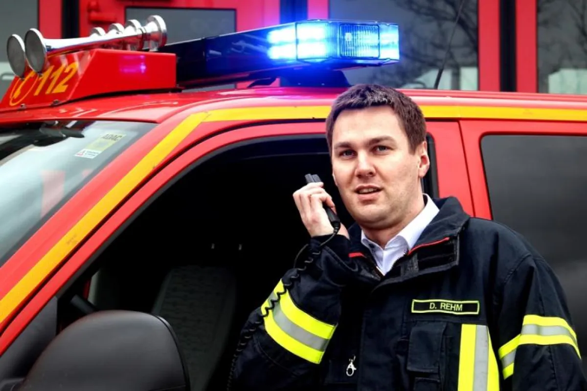 Dennis Rehm, IT-Koordinator der Freiwilligen Feuerwehr Köppern