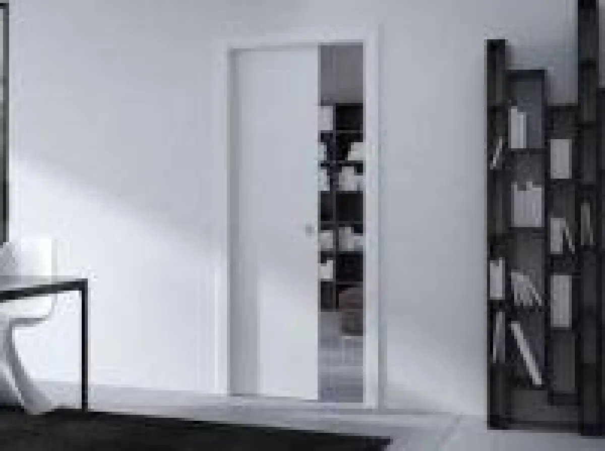 Schiebetür in der Wand verlaufend präsentiert von Eclisse auf der BAU 2017