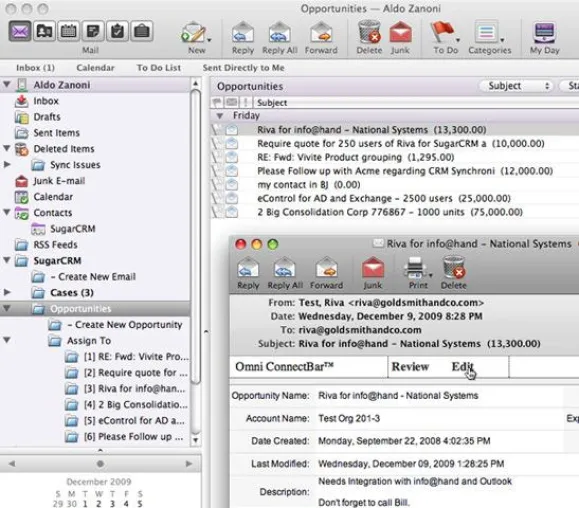 Mit Entourage im CRM arbeiten - Server-seitige CRM-Integration für Microsoft Exchange Bild: Mit Entourage im CRM arbeiten - Server-seitige CRM-Integration für Microsoft Exchange