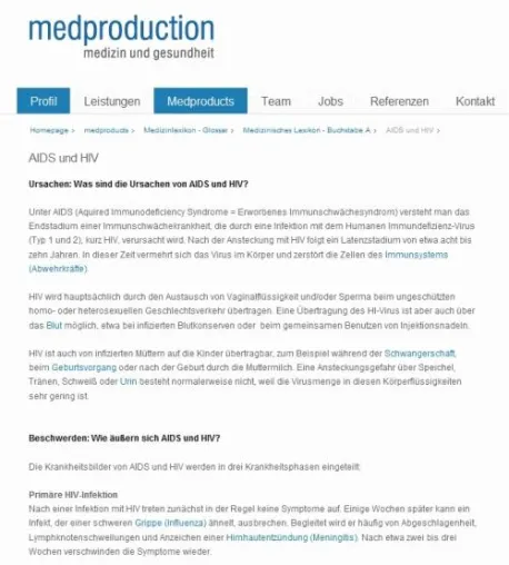 Bild: Das medproduction-Medizinlexikon ist aktualisiert