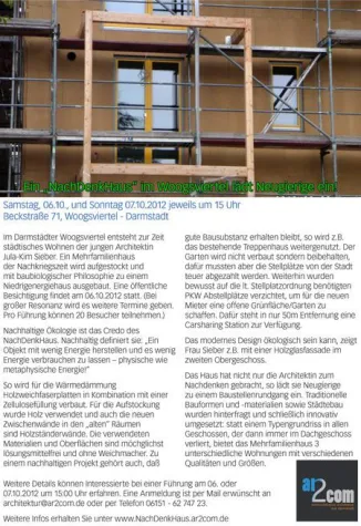 NachDenkHaus - eine Baustellenbesichtigung mit der Architektin Bild: NachDenkHaus - eine Baustellenbesichtigung mit der Architektin