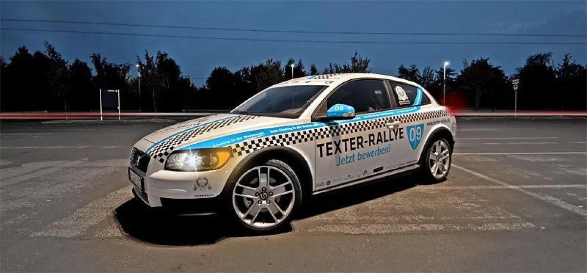 Das Texter-Rallye-Auto der LIGA H.