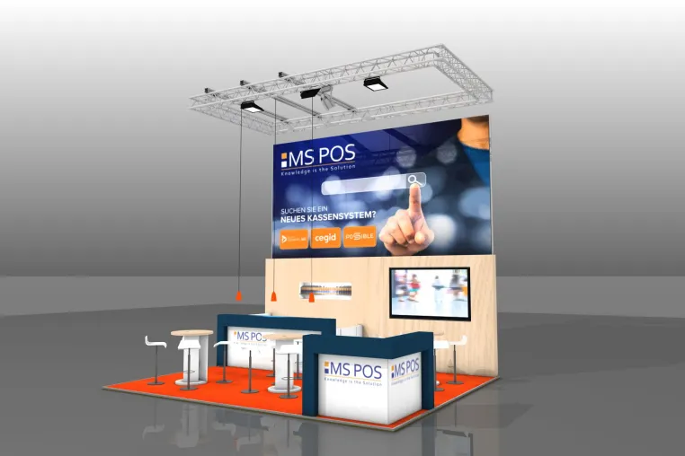 Bild: MS POS GmbH mit drei Kassensystemen auf der EuroCIS 2022