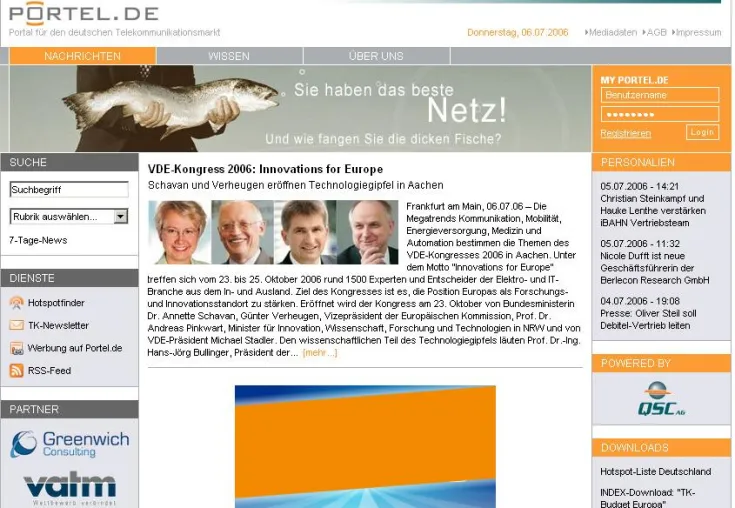 Bild: Portel.de: News zum deutschen ITK-Markt jetzt auch werbefrei lesen