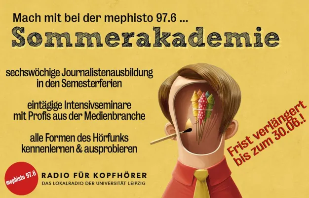 Bild: mephisto 97.6 Sommerakademie - Verlängerung der Bewerbungsfrist auf den 30. Juni