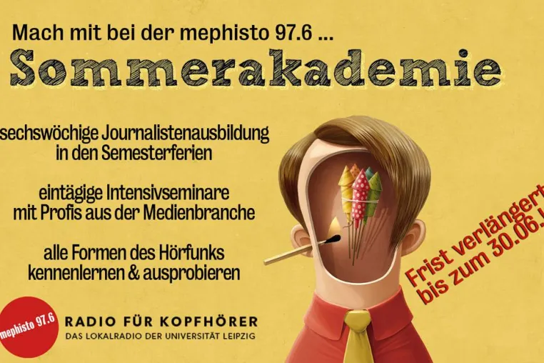 Bild: mephisto 97.6 Sommerakademie - Verlängerung der Bewerbungsfrist auf den 30. Juni