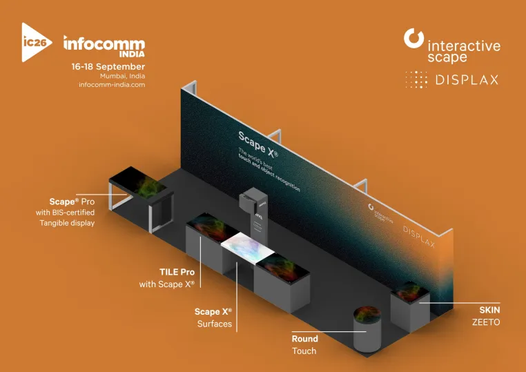 Bild: Interactive Scape und DISPLAX sind zum ersten Mal auf der InfoComm in Indien vertreten