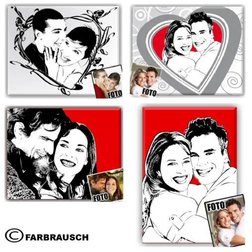 Originelle Geschenkidee zum Valentinstag - Portrait vom Foto im Retro- oder Pop-Art Stil Bild: Originelle Geschenkidee zum Valentinstag - Portrait vom Foto im Retro- oder Pop-Art Stil