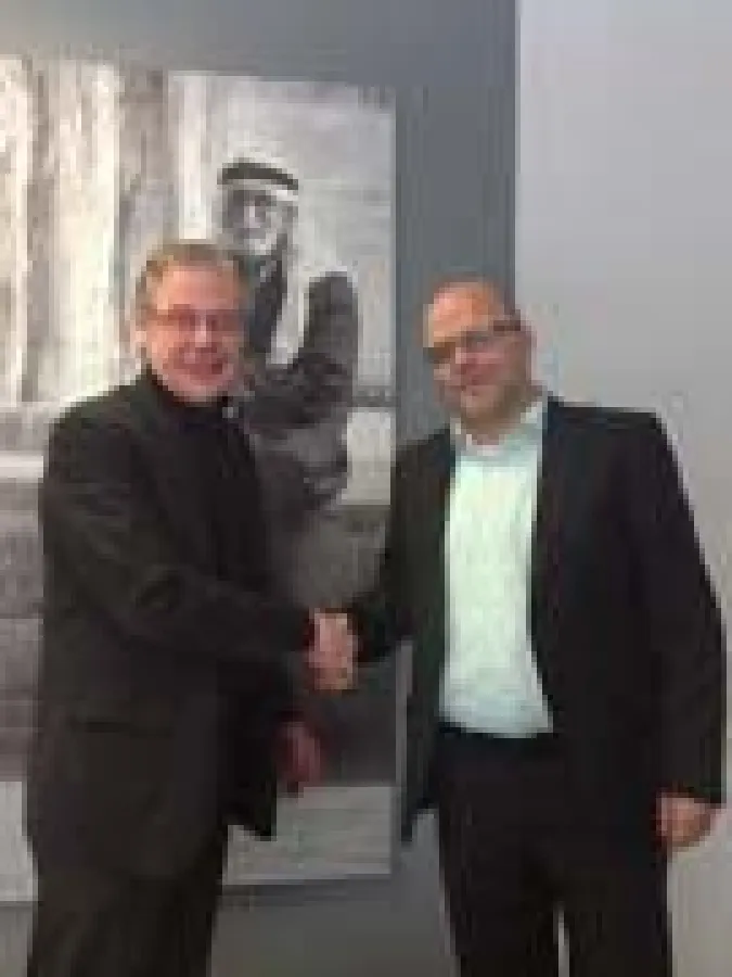 Frank Müller (rechts), Vorstand der Axsos AG, und Thomas K.J. Kraus, Geschäftsführer der Konzept PR