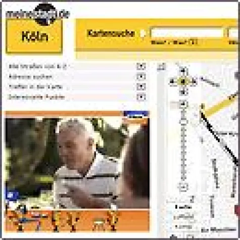 Bild: Stadtpläne auf meinestadt.de - Werbung direkt im Blickfeld