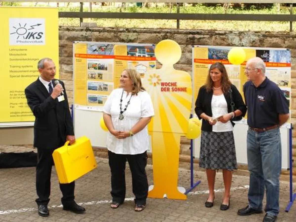 Preisverleihung zur Schulaktion von IKS Photovoltaik an der BBS Bad Dürkheim.