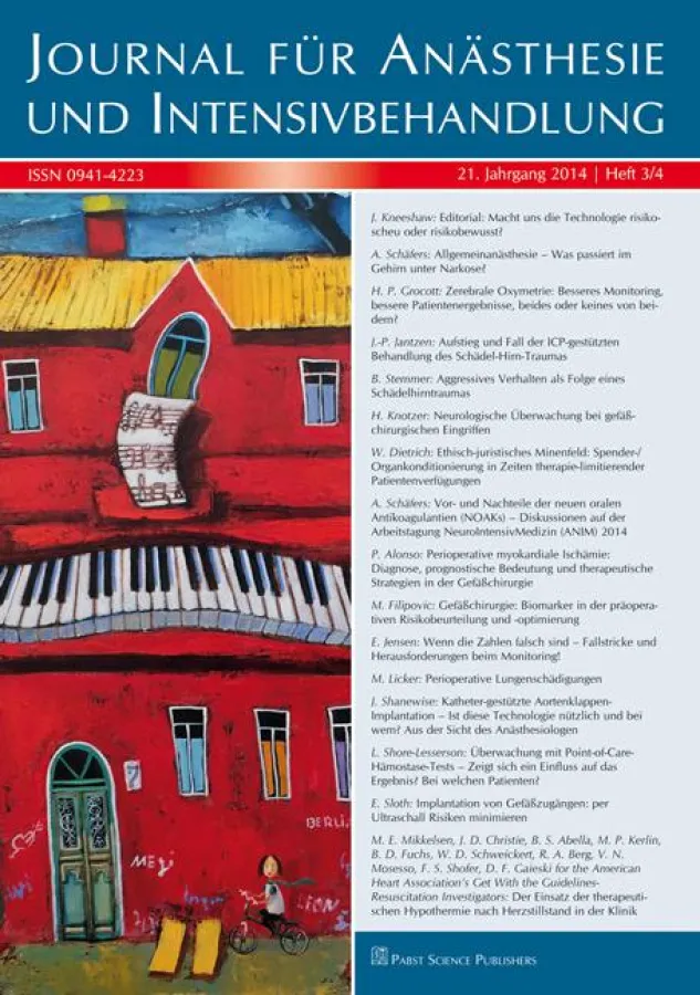 Journal für Anästhesie und Intensivbehandlung 3-4 2014