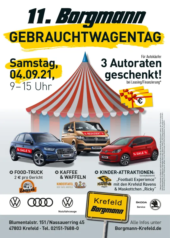 Gebrauchtwagentag 2021 bei Borgmann (© www.borgmann-krefeld.de)
