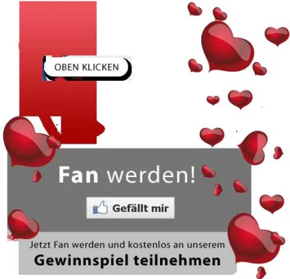Bild: Fanpages belohnen Fans zum Valentinstag: „Ein Herz für Kunden!“